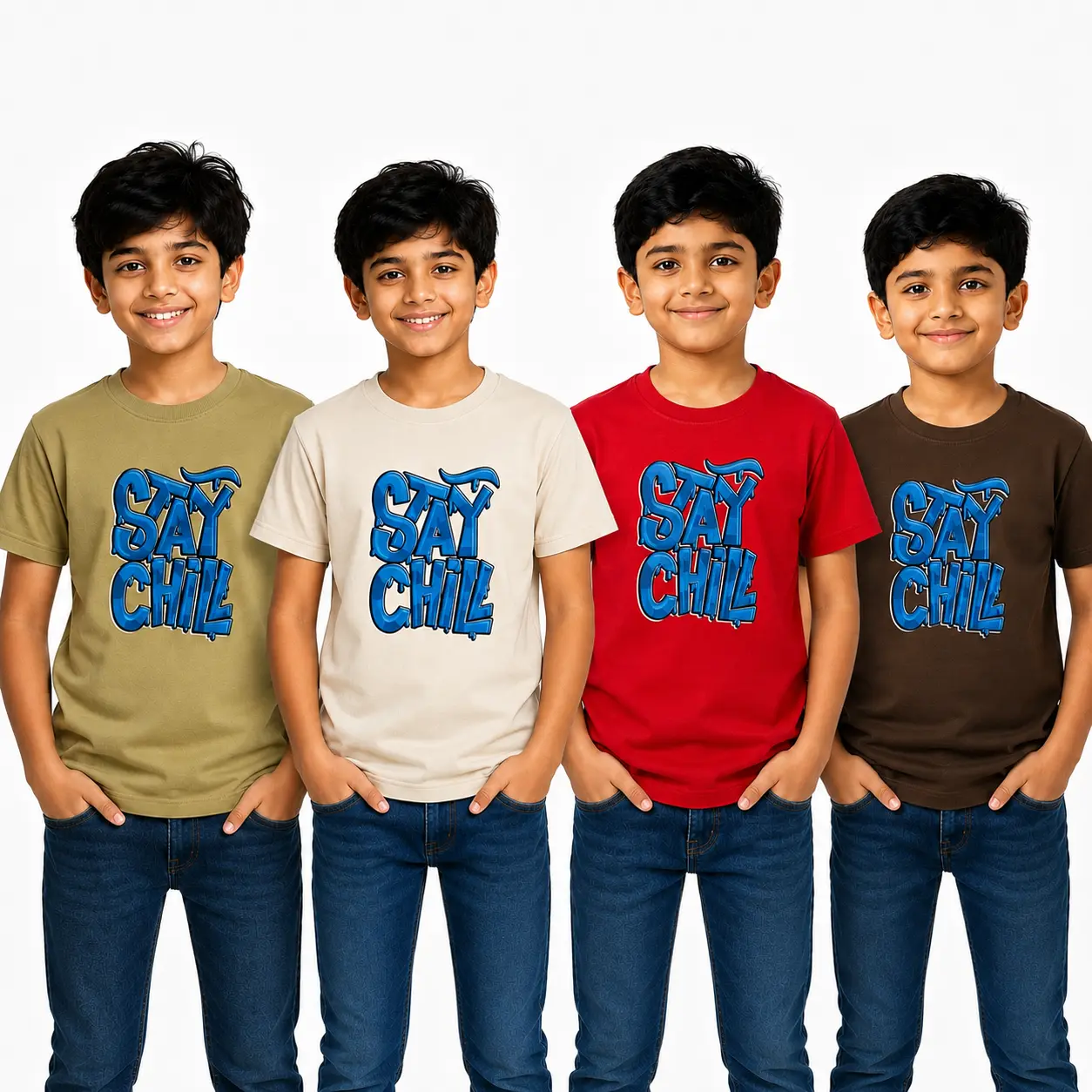 Trendy Printed T-Shirt – Cotton Blend | Kids Collection
