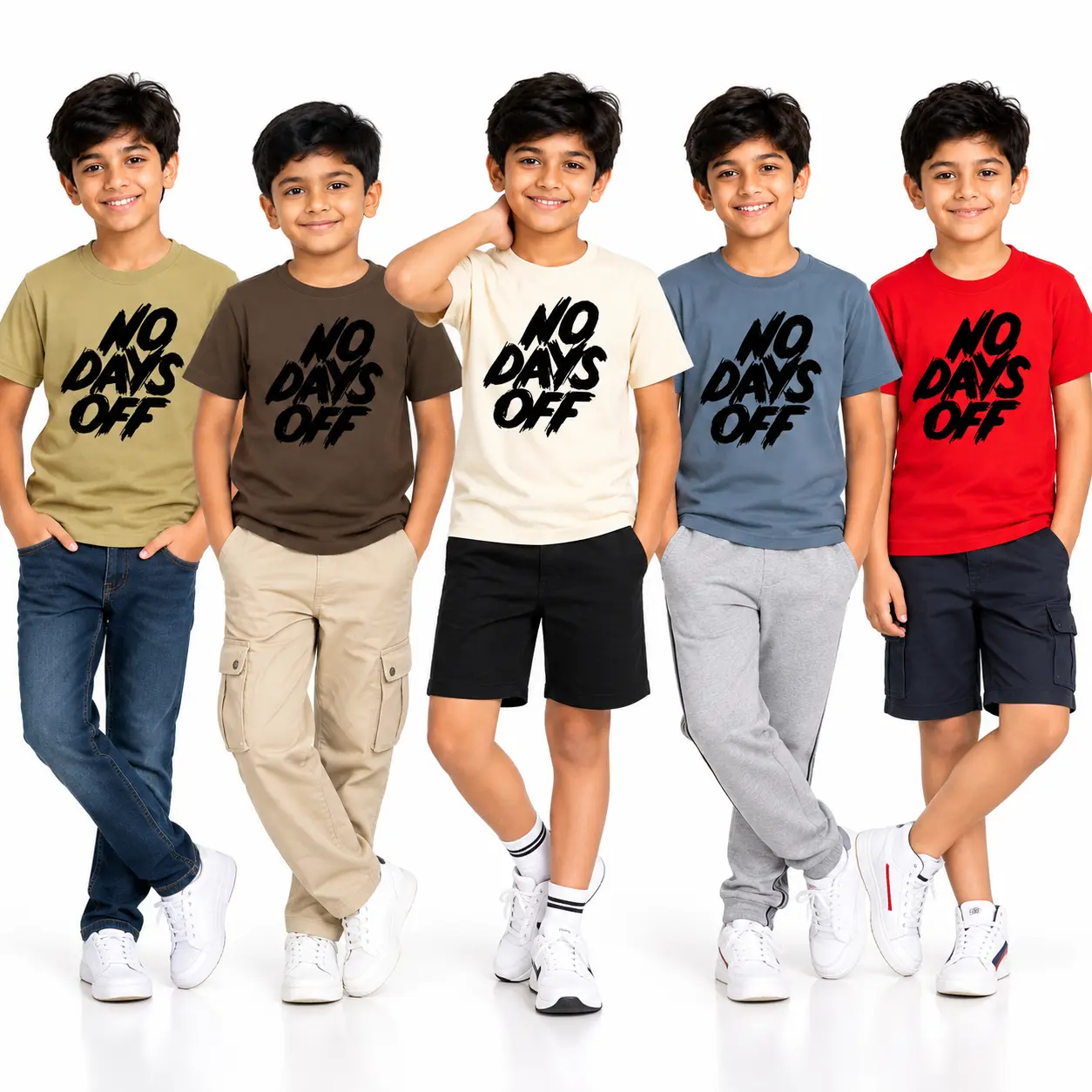 KidVibe “No Days Off” Cotton Blend T-Shirt