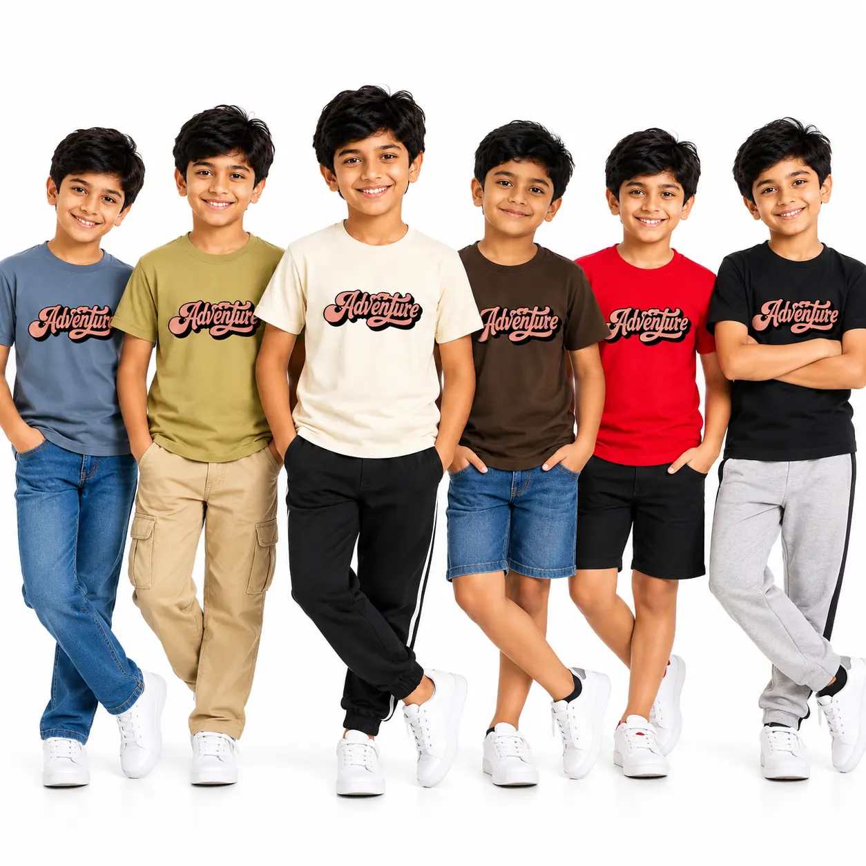 Kids ADVENTURE  Graphic Printed Cotton Blend Round Neck Half Sleeve T-Shirt