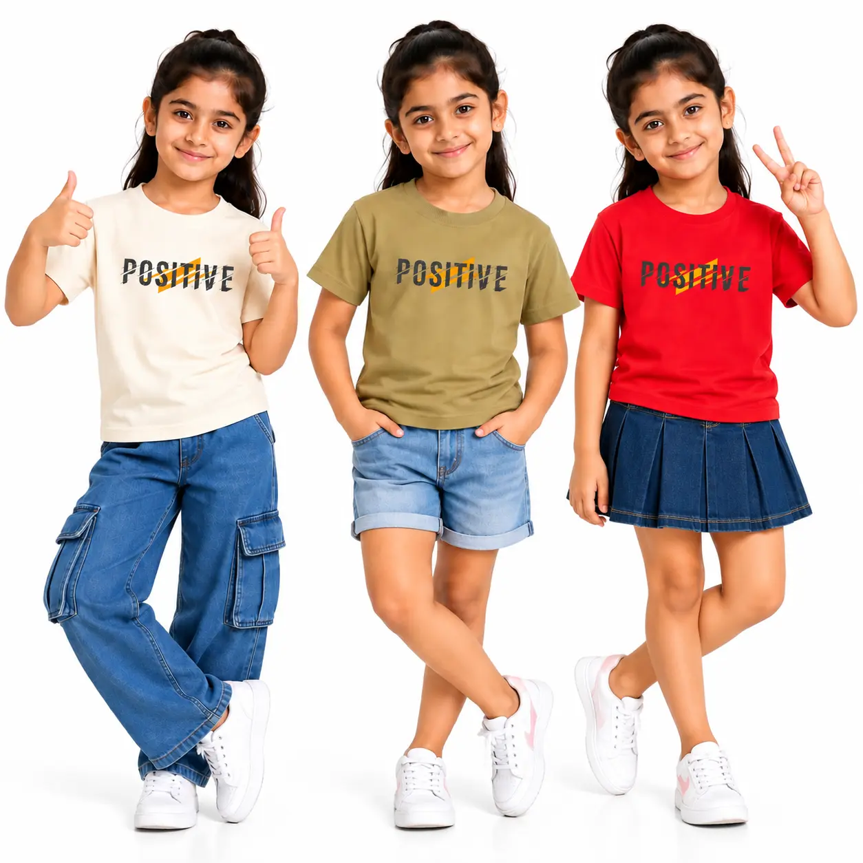 Kid Vibe “Positive Vibes” Unisex Kids Graphic T-Shirt