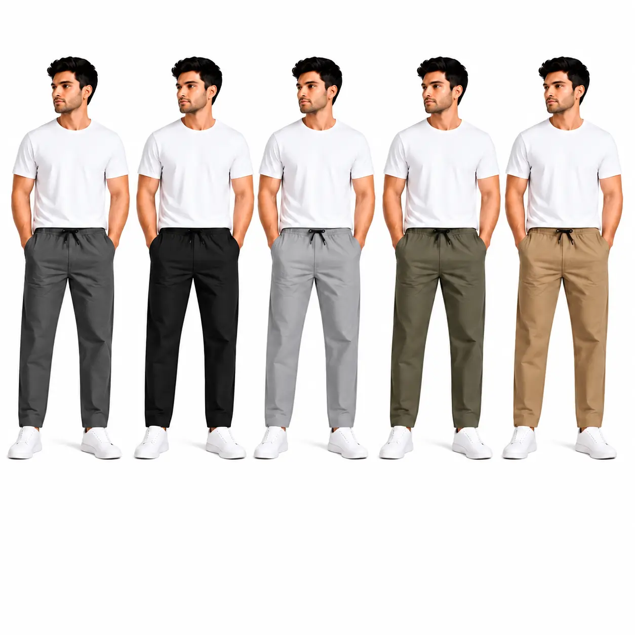 Men’s Premium Cotton Terry Jogger Trouser – Oakmoss Green