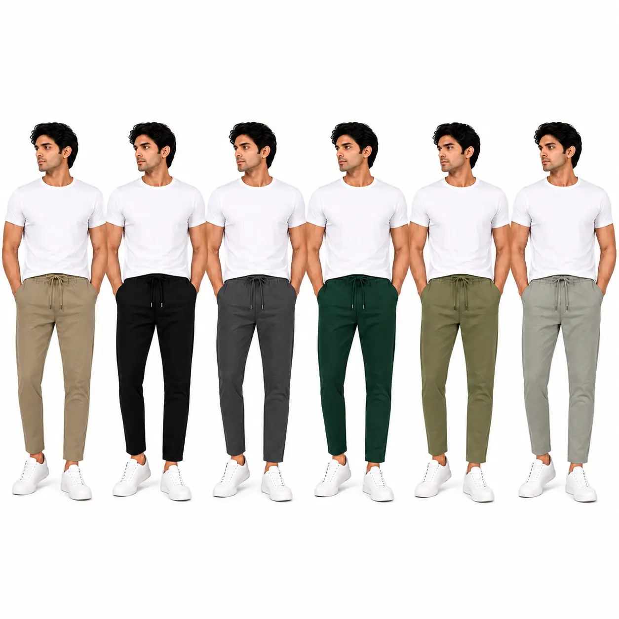 Men’s Cargo  Trouser Set Of 6 Colours – Premium Cotton Twill